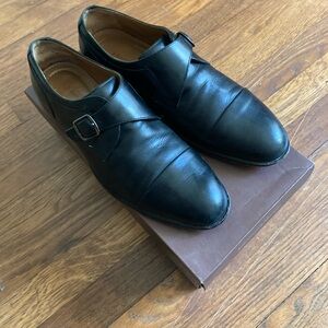 Johnston & Murphy Hernden black monk strap shoes 8.5
